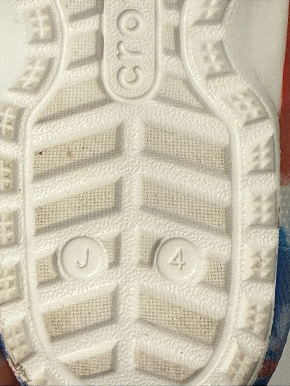 CROCS Kids Tie-Dye Clog in Red White Blue size 4